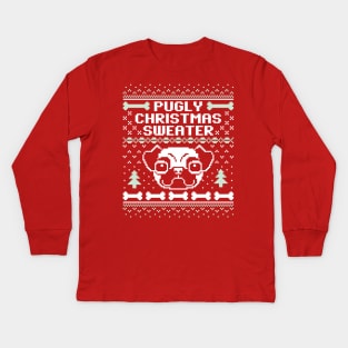 Pugly Christmas Sweater Kids Long Sleeve T-Shirt